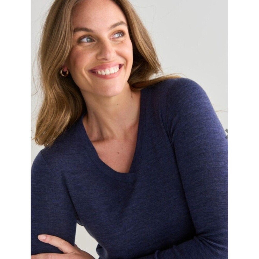 100% Merino Wool North South Long Sleeve Pullover Women's Size S